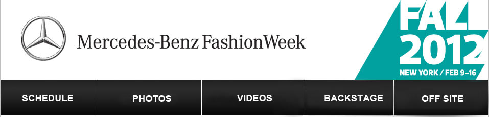 Check Photos and Videos from MBFW New York Fashion Week Fall/ Winter 2012 Fashion Shows - Runway, Video, Backstage, Schedule and more!